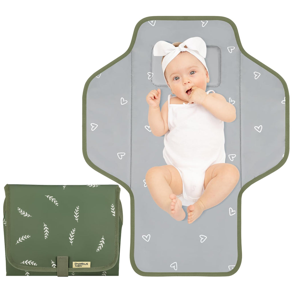 Buy now Baby Portable Changing Pad Travel - Waterproof Compact Diaper Changing Mat with Built-in Pillow - Lightweight & Foldable Changing Station, Newborn Shower Gifts at indiglob india