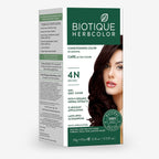 Buy now Biotique Bio Herbcolor 1N Natural Black, 50 g + 110 ml (Conditioning Color No Ammonia) I With 9 Organic Herbal Extracts I Last up to 26 Shampoo (4N Brown) 4N Brown at indiglob india