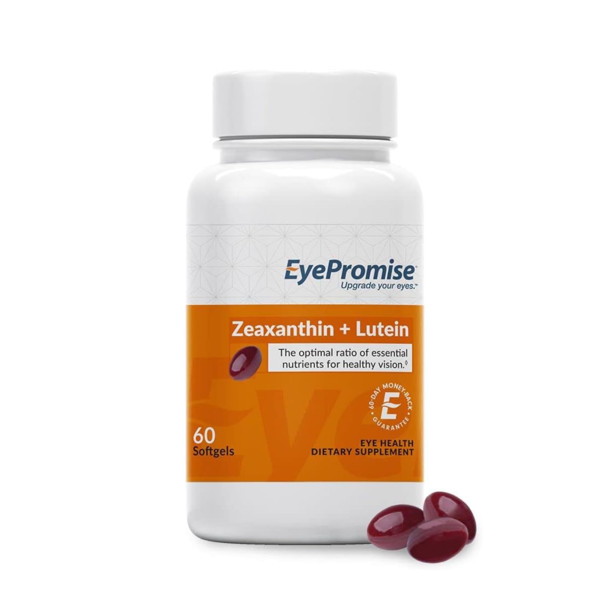 EyePromise Zeaxanthin + Lutein Eye Health Supplements, 60 Softgels | Lutein and Zeaxanthin Supplements to Enhance and Support Healthy Vision, 30-Day Supply (Packaging May Vary)