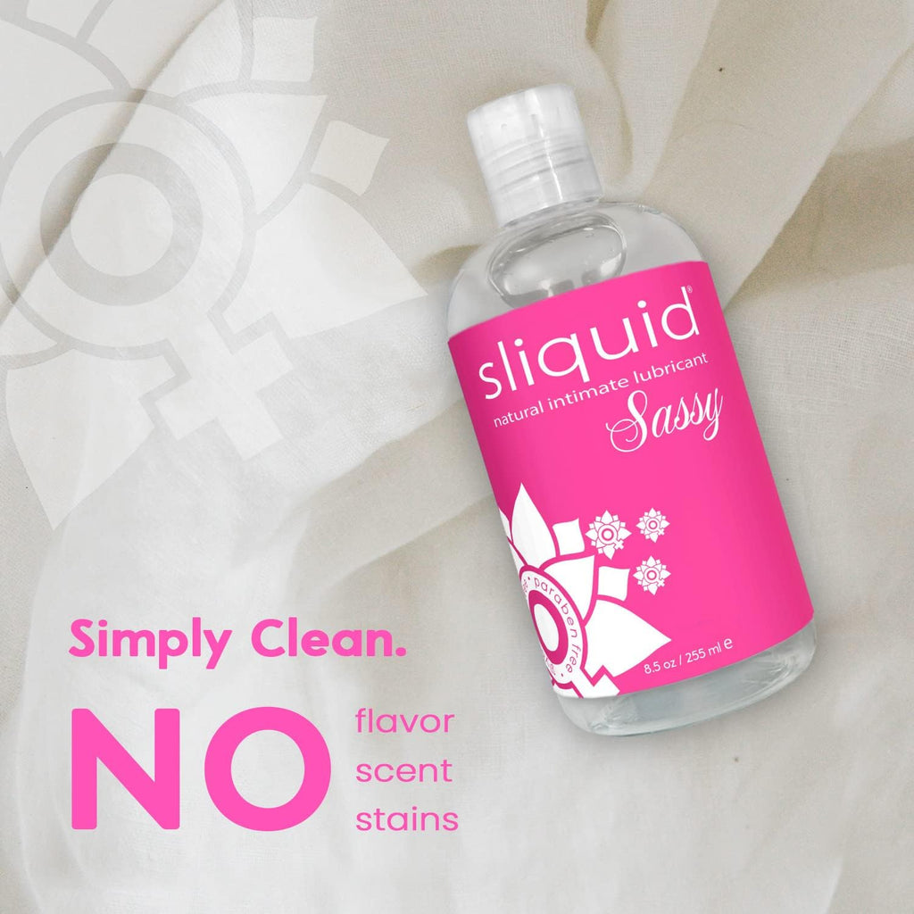 Sliquid Sassy Water-Based Lube, Thick Clear Gel 2-Pack, 8.5 Fl Oz Ea