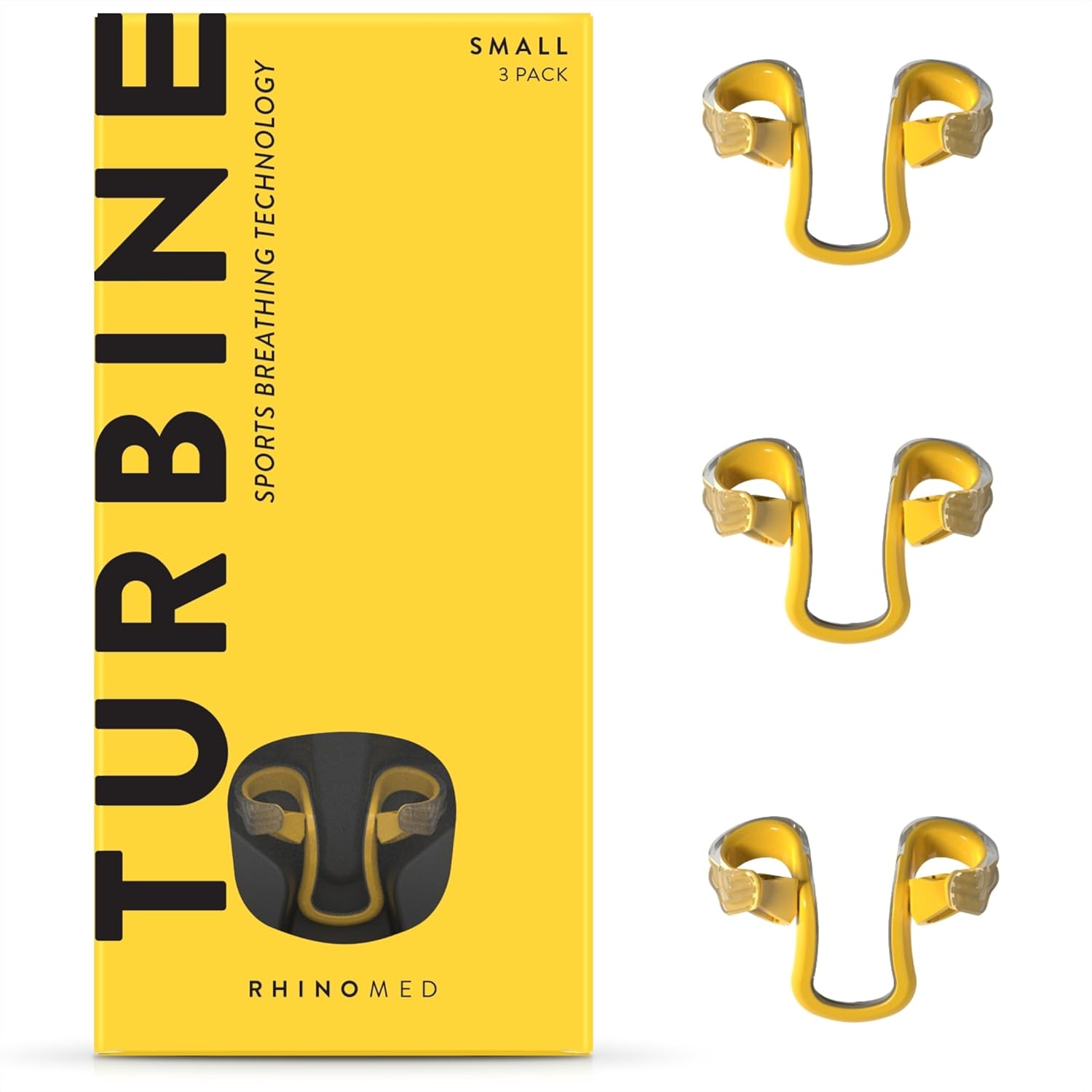 Buy now Turbine Nasal Dilator for Athletes - Pack of 3 Turbine Dilators Designed for Athletic Training - Increase Airflow to Lungs by 38% During Exercise, Sports Training, Cycling & Running 3 Pack Small at indiglob india