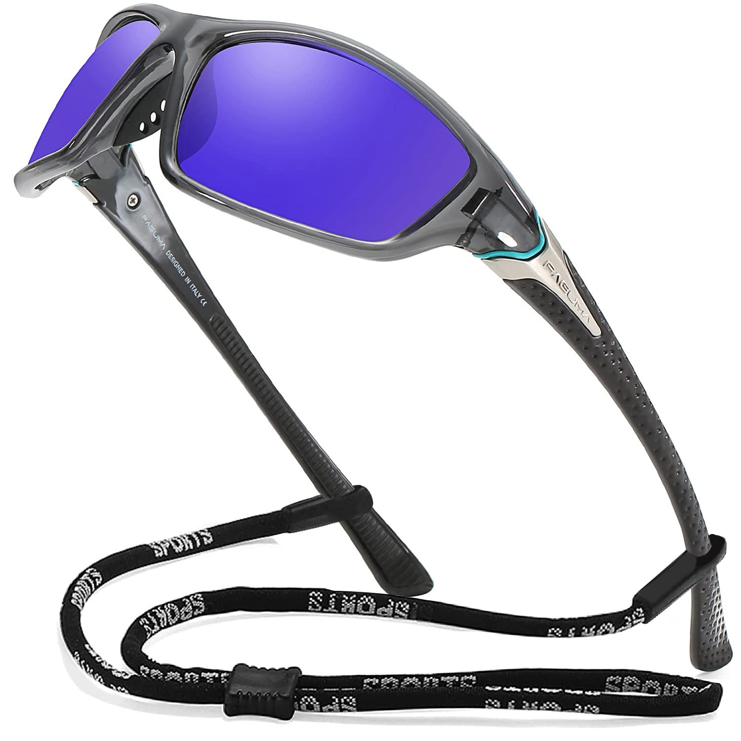Buy now FAGUMA Sports Polarized Sunglasses For Men Cycling Driving Fishing UV400 Protection at indiglob india