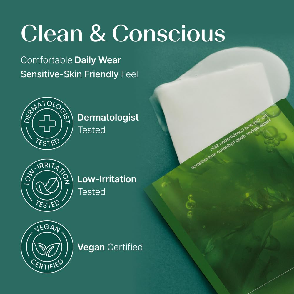 Sheet Mask with Niacinamide, Adenosine & Hyaluronic Acid, Glass Skin, 6ct