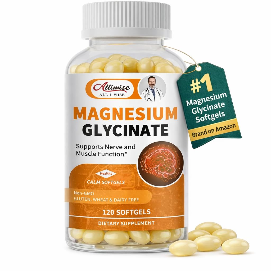 Magnesium Glycinate 400mg Softgels,Small Easy to Swallow Magnesium Capsules | Magnesium Glycinate Supplement with High Absorption, Small Easy-To-Swallow Softgels Support Sleep, Muscle and Daily Calm