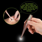 Buy now 4 Pack Ear Pick with Light, Ear Cleaner Ear Wax Removal Tool Kit for Kids and Adults, Ear Picks Digger & Tweezers & Spiral Spring Ear Spoon Set with Storage Box (Rose Gold) at indiglob india
