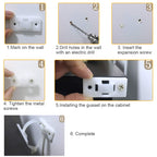 Anti-Tip Furniture Wall Anchor Straps(6 Pack,with Screws),Wall Anchors Straps Kit for Bookshelf or Dresser,Adjustable Safety Furniture Wall Straps for Baby,Kids,Dogs,Cabinet,Bed,Shelf,etc.(White)