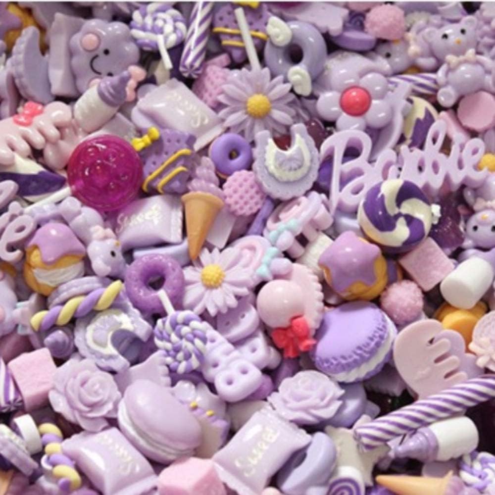 Buy now 50 Pcs Slime Charms Easter Set DIY Craft Mixed Making Resin Jewery Making Kit, Resin Flatback Slime Beads Making Supplies for DIY Scrapbooking Crafts (Pink) Purple at indiglob india