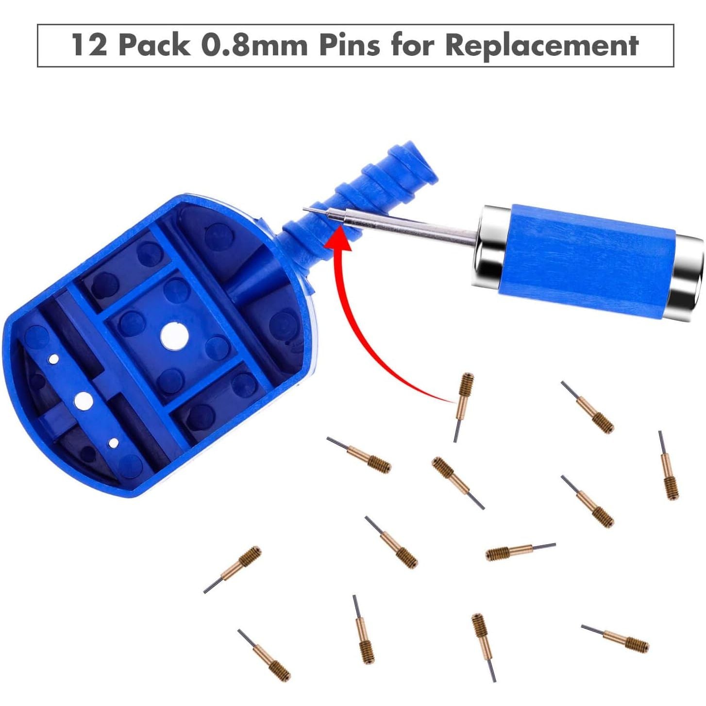 Buy now Cridoz Watch Link Removal Tool Kit - Replacement Pins and Pin Punches for Bracelet Sizing, Strap Adjustment and Repair at indiglob india