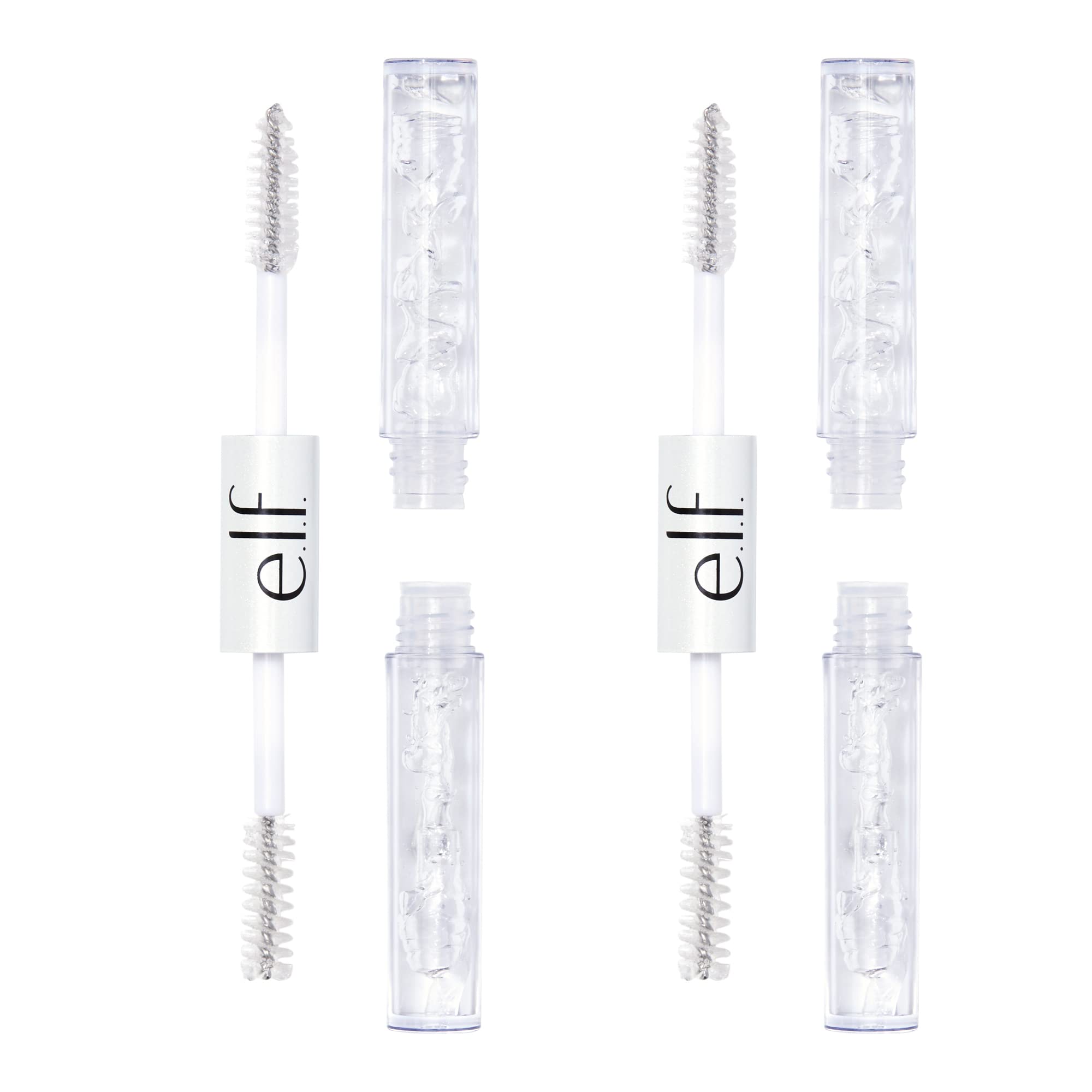 e.l.f. Clear Lash & Brow Mascara Gel, Dual-Sided Flexible Hold, Long-Lasting Clear Formula for Natural-Looking Brows & Defined Lashes