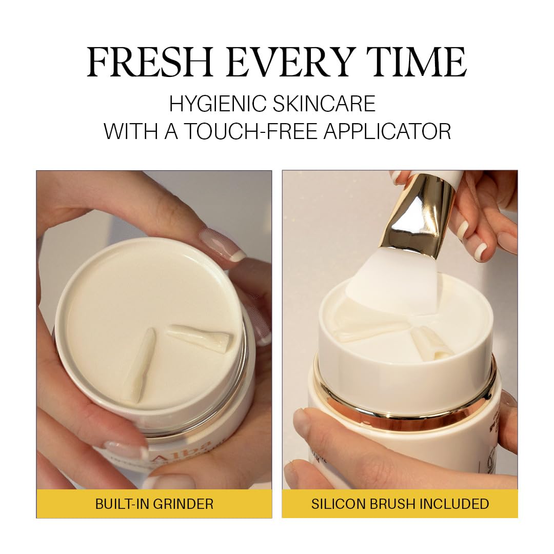 d'alba Piedmont White Truffle Intensive Volufiline Grinding Cream (1.59 oz) | Volufiline 50,000ppm, Vegan Collagen, Vegan Peptide Brush-On Lifting Cream for Smile Lines, Eye Wrinkles Plumping