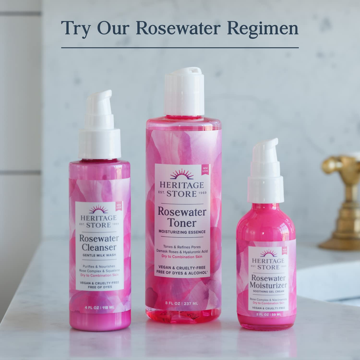 Buy now HERITAGE STORE Rosewater & Glycerin Hydrating Facial Mist - Dry Combination Skin Care - Rose Water Spray w/ Vegetable Glycerine, Made Without Dyes or Alcohol, Hypoallergenic, Vegan, Cruelty Free, 4oz at indiglob india