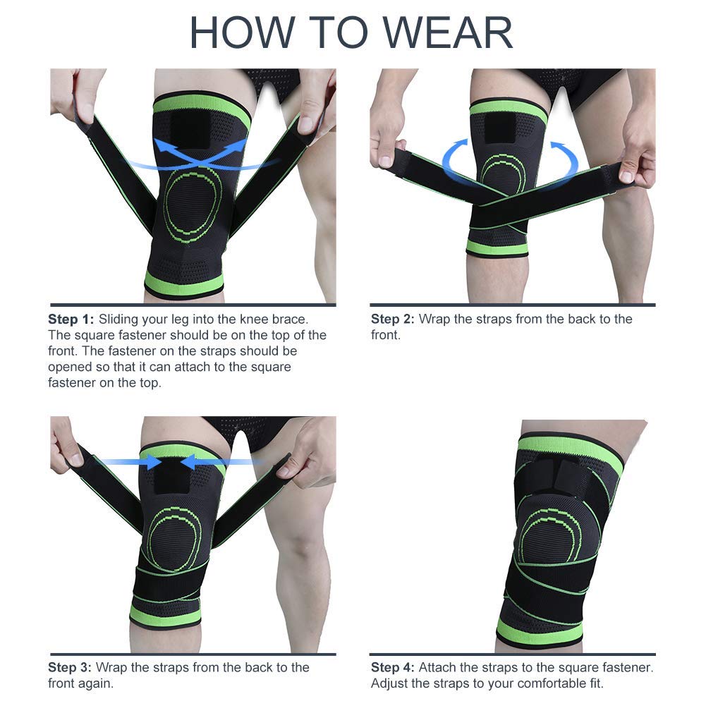 Buy now Knee Braces for Knee Pain, 1 Pack Knee Compression Sleeve, Knee Support for Sports Workout Weightlifting Basketball, Knee Sleeve for Joint Pain and Arthritis Relief at indiglob india