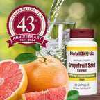 Buy now NutriBiotic â€“ Grapefruit Seed Extract Capsules 250 mg, 60 Count - Maximum Strength with Bioflavonoids at indiglob india