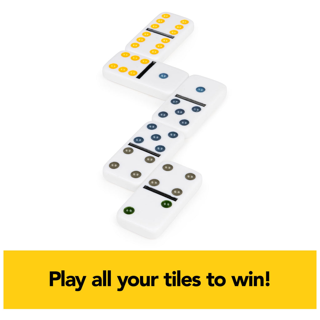 Buy now Spin Master Games, Mexican Train Dominoes Set in Aluminum Carry Case, Includes Colorful Trains for Fun-Filled Family Game Night, for Kids & Family, 2-8 Players, for Ages 8 & Up at indiglob india