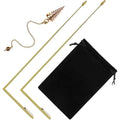 Buy now Jadive 3 Pieces Divining Rods Copper and Dowsing Pendulum for Ghost Hunting, Energy Healing, Divining Water includes 2 Retractable Divining Rods with Copper Handle and 1 Pendulum Pendant(Gold) Gold at indiglob india