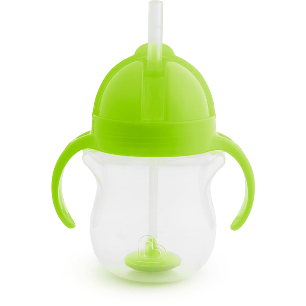 Buy now Munchkin Any Angle Sippy Cup for Toddlers, Spill Proof Weighted Straw Cup with Transition Handles for Babies 6 Months and Up, 7 Ounce, Blue at indiglob india
