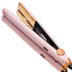 TYMO Flat Iron Hair Straightener and Curler 2 in 1 with 10s Fast Heating, 1 Inch Professional Titanium Straightening Curling Iron with 32 Adjustable Temp and Automatic Shut Off, Champagne
