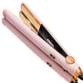 TYMO Flat Iron Hair Straightener and Curler 2 in 1 with 10s Fast Heating, 1 Inch Professional Titanium Straightening Curling Iron with 32 Adjustable Temp and Automatic Shut Off, Champagne