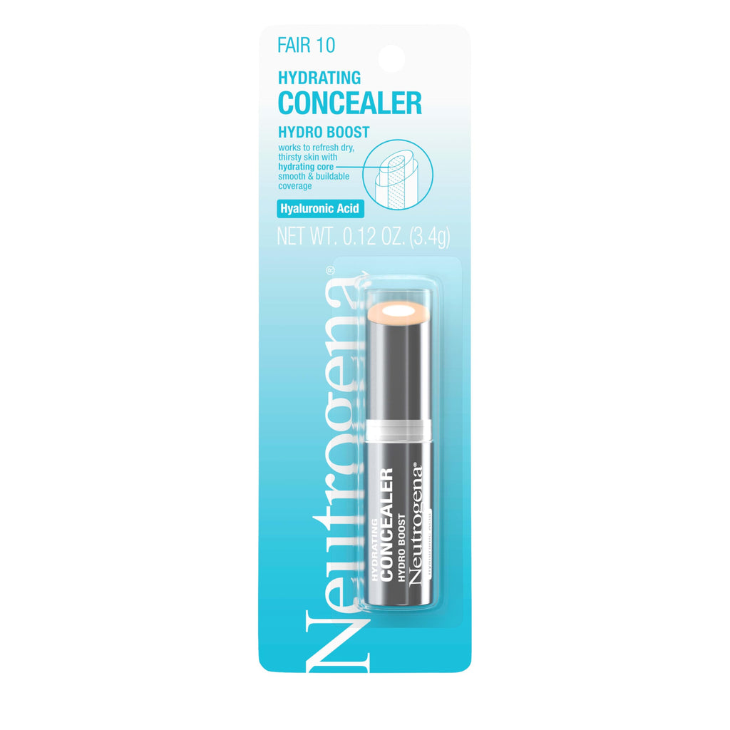 Buy now Neutrogena Hydro Boost Hydrating Concealer Stick, Oil-Free, Lightweight Cover-Up Makeup with Hyaluronic Acid Refreshes Dry Skin & Provides Buildable Coverage, 40 Medium, 0.12 Oz 10 Fair at indiglob india