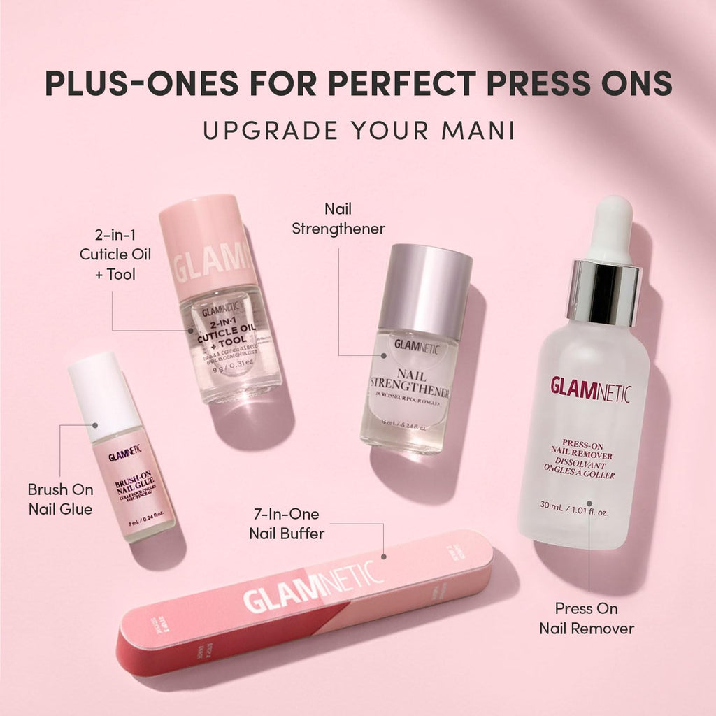 Glamnetic Press On Nails- Quick Press No Glue Mani Extra Short Oval 30pc