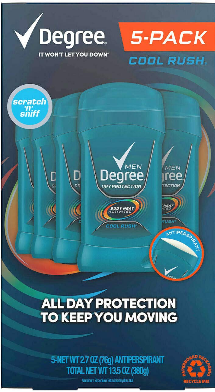 Buy now Degree Men Dry Protection Antiperspirant - Cool Rush - 2.7 Ounce(Pack of 2) Cool Rush 2.7 Ounce (Pack of 5) at indiglob india