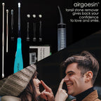 Buy now Airgoesinâ„¢ Upgraded Tonsil Stone Remover Tool, Blue, 5 Tips, Tonsillolith Pick Case + 1 Irrigator Fresh Breath Oral Rinse at indiglob india