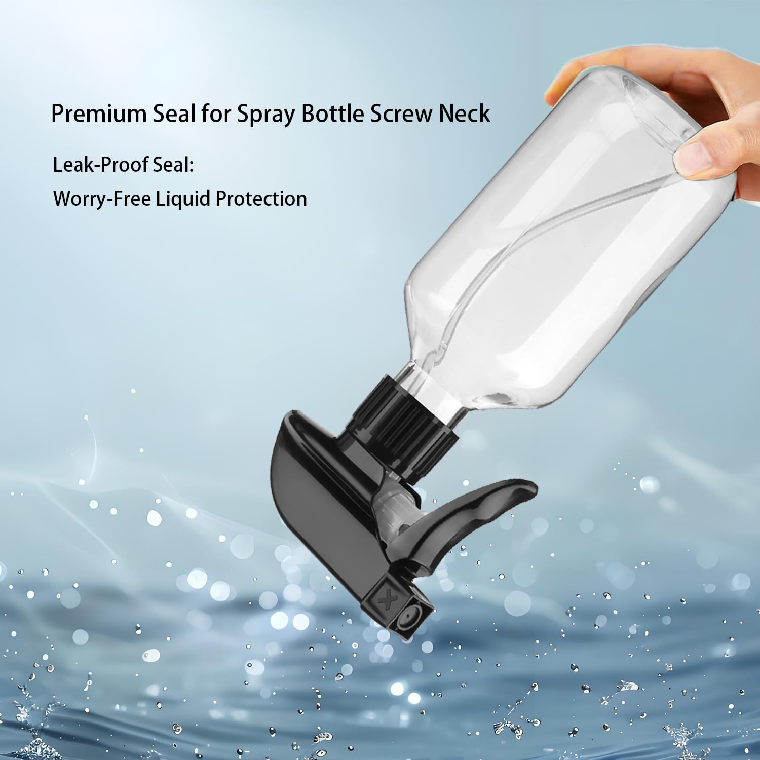 2 Pack Leakproof Spray Bottles 300ml - Adjustable Nozzle (Mist/Jet), Refillable PET Plastic for Hair, Cleaning, Plants, Travel | BPA-Free, No-Spill Design, Salon & Home Essentials (Clear)