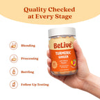 BeLive Turmeric and Ginger Gummies for Joint and Mobility Support 120 Count | 500mg Turmeric Curcumin Supplement with Black Pepper for Enhanced Absorption, Immune & Antioxidant Support, Tropical Flavor
