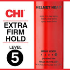 CHI Helmet Head Extra Firm Hairspray, Professional Extra Strong Hold Styling Spray for Humidity Resistance & Voluminous Hair, Sulfate & Paraben-Free Finish, 10 Oz