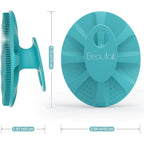 Buy now Silicone Body Scrubber Shower Bath Wash Brush Gentle Exfoliating Scrub Cleansing Loofah for Women Men Baby Sensitive Skin, Easy to Clean, Lather Nicely, More Hygienic, 1 Pack, Cyan at indiglob india