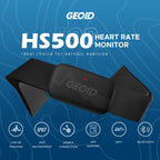 GEOID HS500 Heart Rate Monitor, Heart Rate Sensor Chest Strap, Protocol ANT+/Bluetooth, 800h Battery, IP67 Waterproof, Compatible with iOS/Android APPs