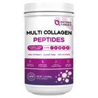 NATURE TARGET Multi Collagen Peptides Powder, 50 Servings | Type I, II, III, V, X, Hydrolyzed Collagen Peptides with Vitamin C, Hyaluronic Acid, Supports Skin Hair Nail & Joint, Non-GMO
