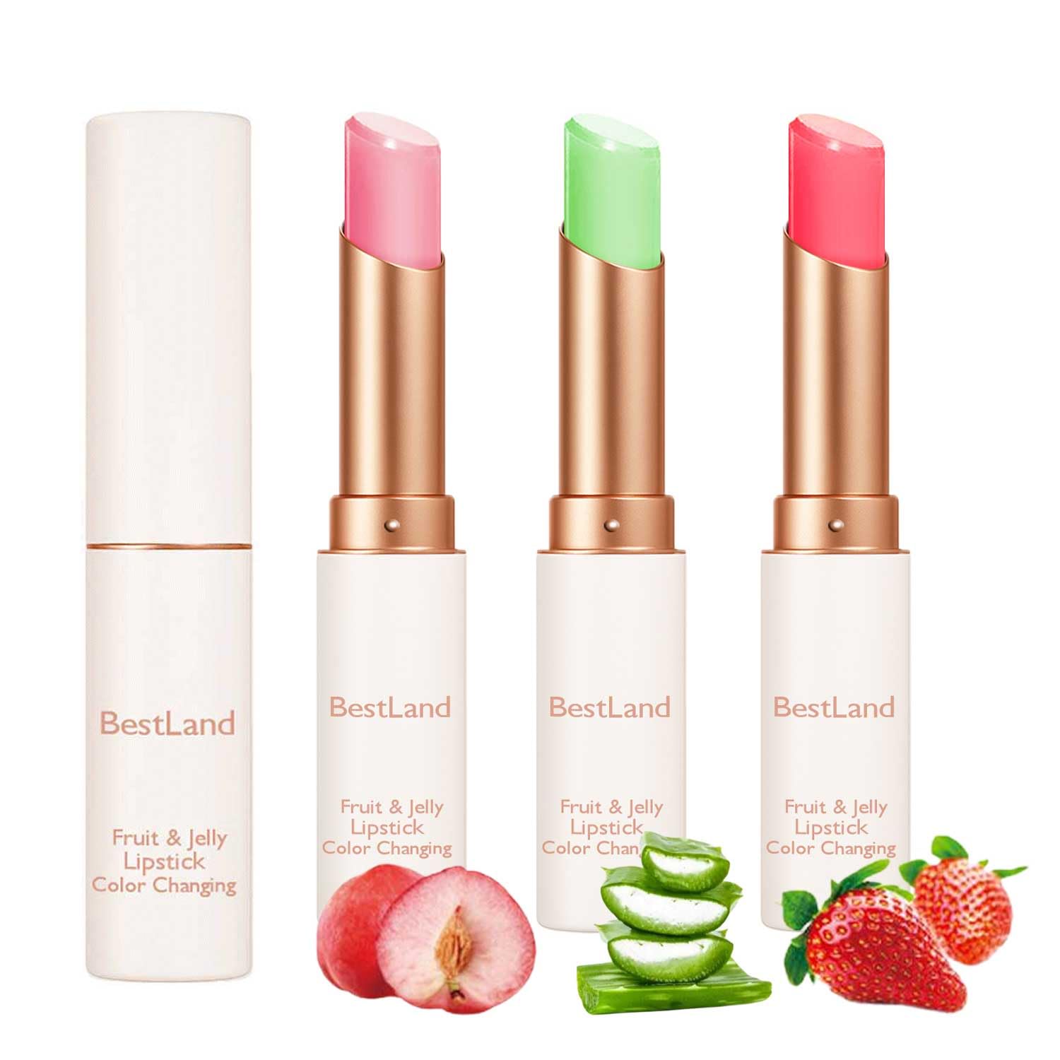 Buy now BestLand 6 Pcs/Set Flower Jelly Lipstick Set Temperature Change Moisturizer Long Lasting Nutritious Balm Magic Color Change Lip Gloss at indiglob india