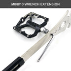 Bike Pedal Wrench, Bicycle Pedal Removal Tool with Extra Long Handle for Efficient Repair of Road and Mountain Bikes