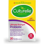 Buy now Culturelle Ultimate Strength Probiotic for Men and Women, Most Clinically Studied Probiotic Strain, 20 Billion CFUs, Supports Occasional Diarrhea, Gas & Bloating, Non-GMO, 20 Count 20 Count (Pack of 1) Unflavored at indiglob india