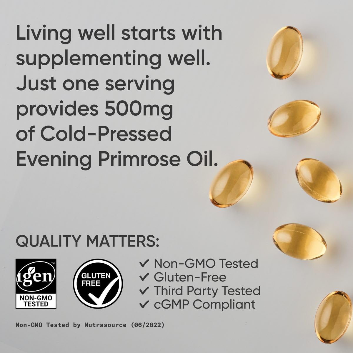 Sports Research® Evening Primrose Oil 500mg, 240 Mini-Softgels | EPO Supplement from Cold-Pressed Oil for Women’s Health & Healthy Skin | Natural GLA, Non-GMO, Easy to Swallow Capsule