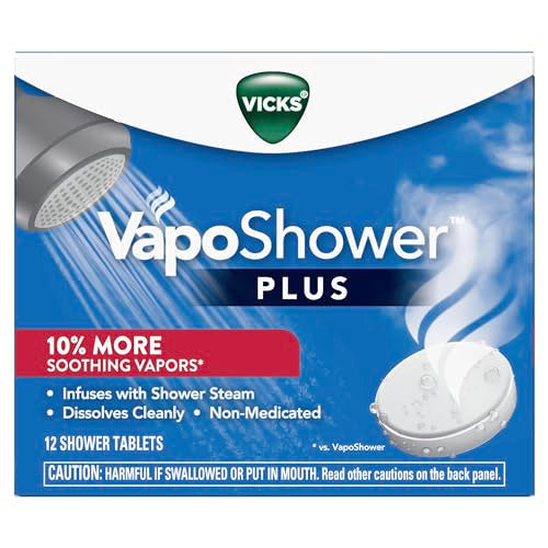 Buy now Vicks, VapoShower Plus, Shower Steamers, Eucalyptus Shower Steamer & Menthol Scent, Clean Dissolving Vapor Shower Tablets, Aromatherapy Shower Steamer & Shower Bombs, 12 count at indiglob india
