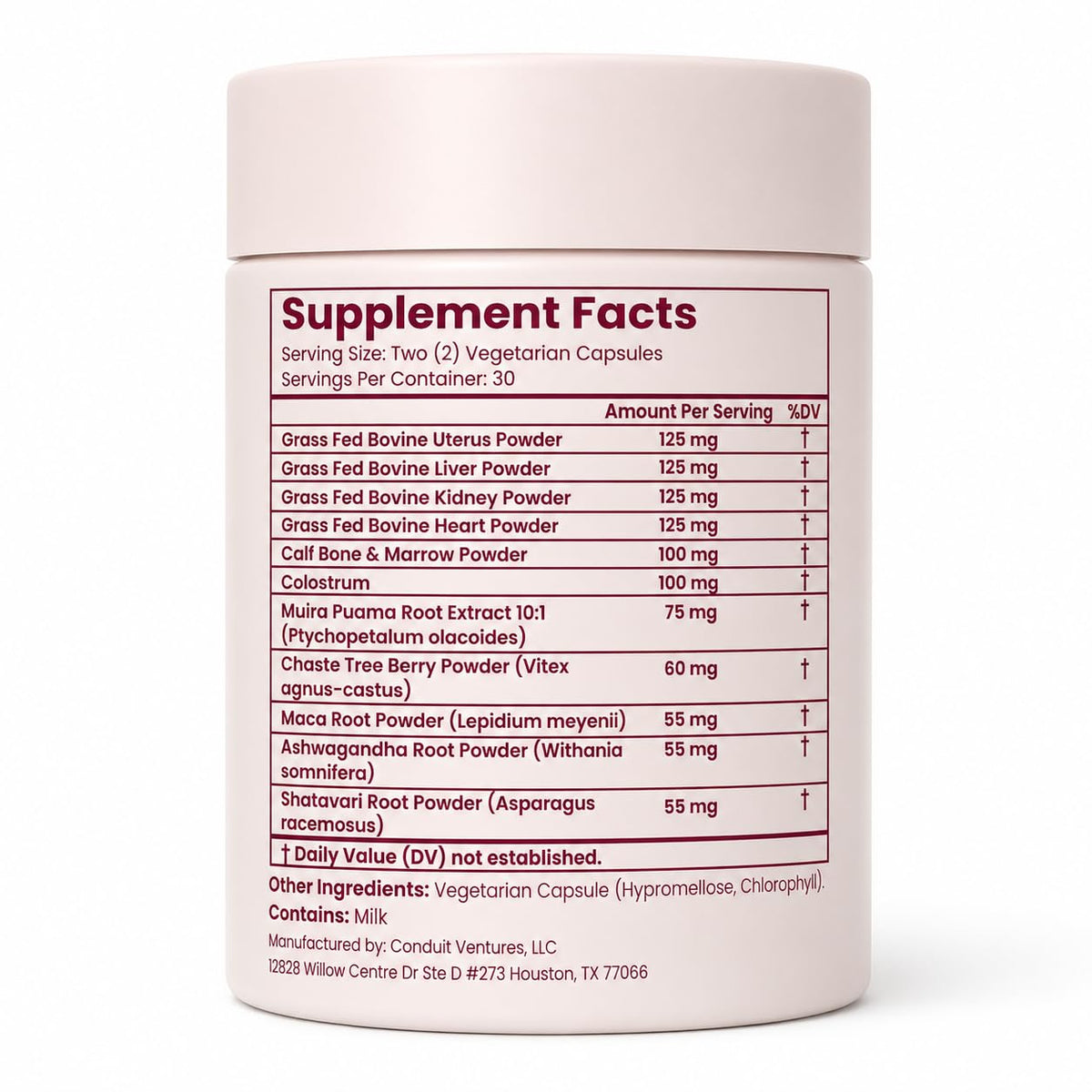 Beef Organ Supplement for Women, 11-in-1 Grass-Fed with Liver & Muira Puama