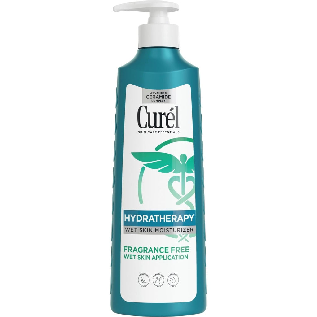 Curel Hydra Therapy In Shower Lotion, Itch Defense Body Moisturizer with Advanced Ceramide Complex, Vitamin E, & Oatmeal Extract, 12 Oz (Pack of 4)