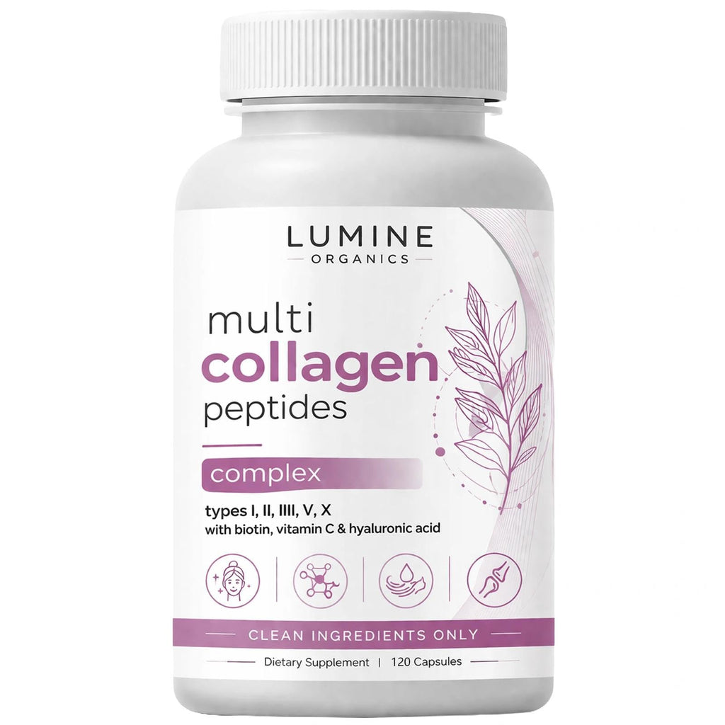 LUMINE Multi Collagen Peptides Capsules, 120 Capsules