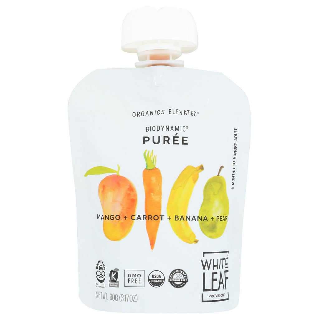 White Leaf Provisions Organic Mango Carrot Banana Pear Baby Food, 3.17 OZ