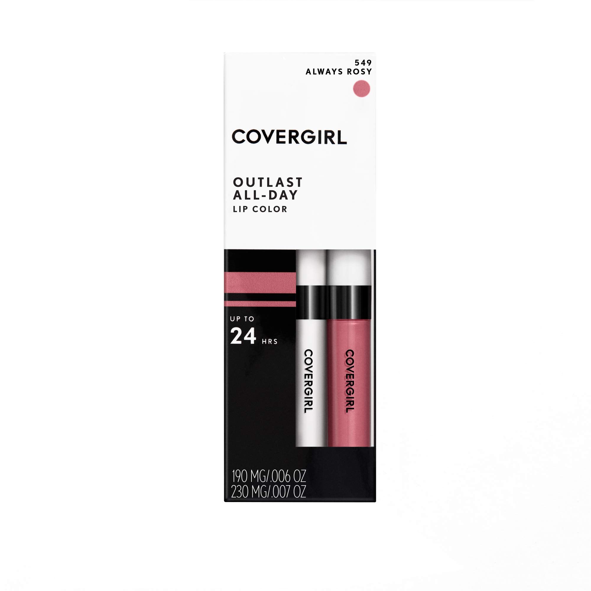 Buy now COVERGIRL Outlast All-Day Lip Color With Topcoat, Red Hot 549 Always Rosy 1 Count (Pack of 2) at indiglob india
