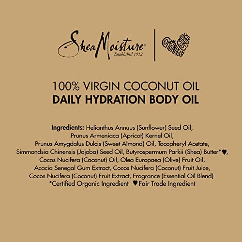 Buy now SheaMoisture Daily Hydration Body Oil Virgin Coconut Oil For Dry Skin Paraben Free 8 oz at indiglob india