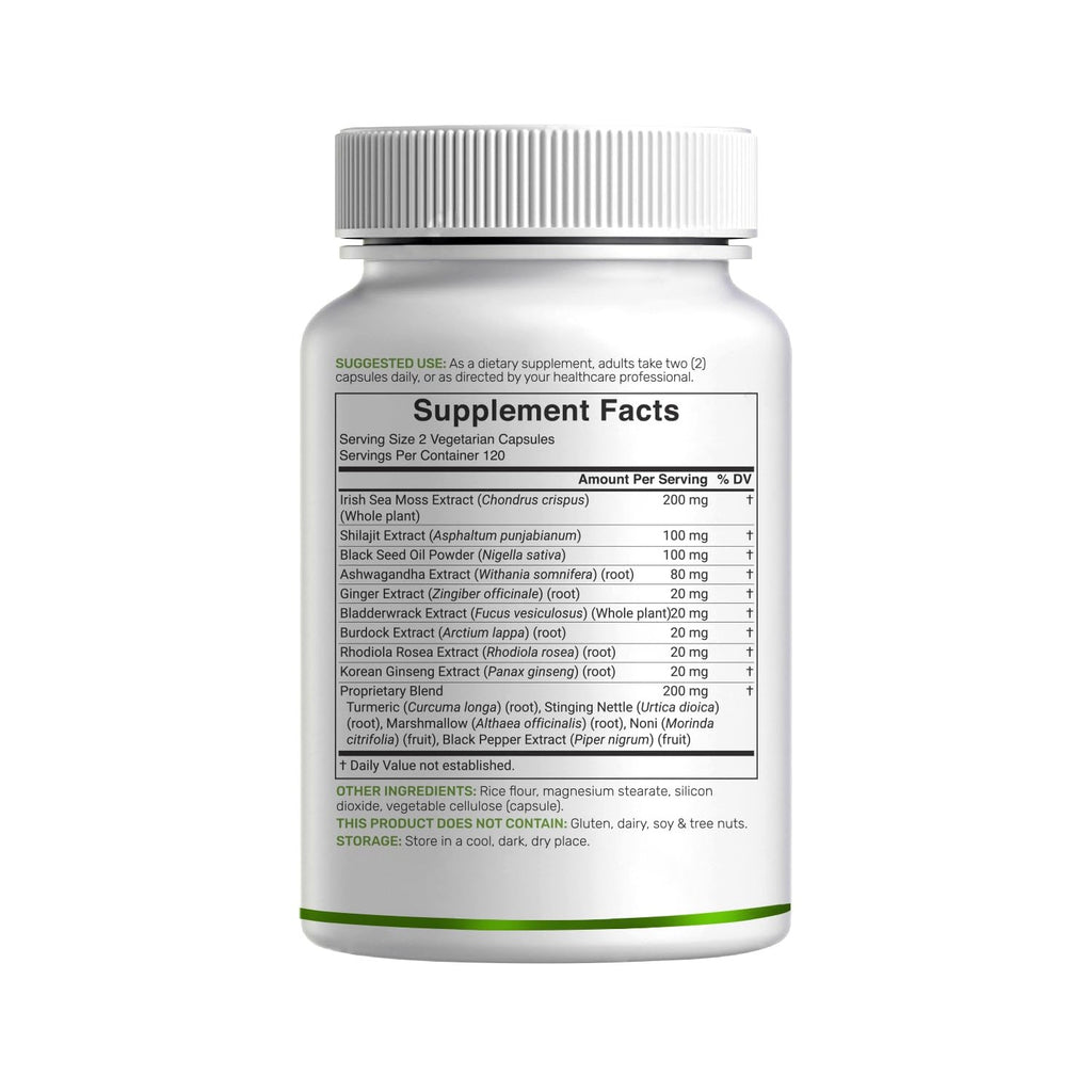 DEAL SUPPLEMENT 14-in-1 Irish Sea Moss Complex, 240 Veggie Capsules