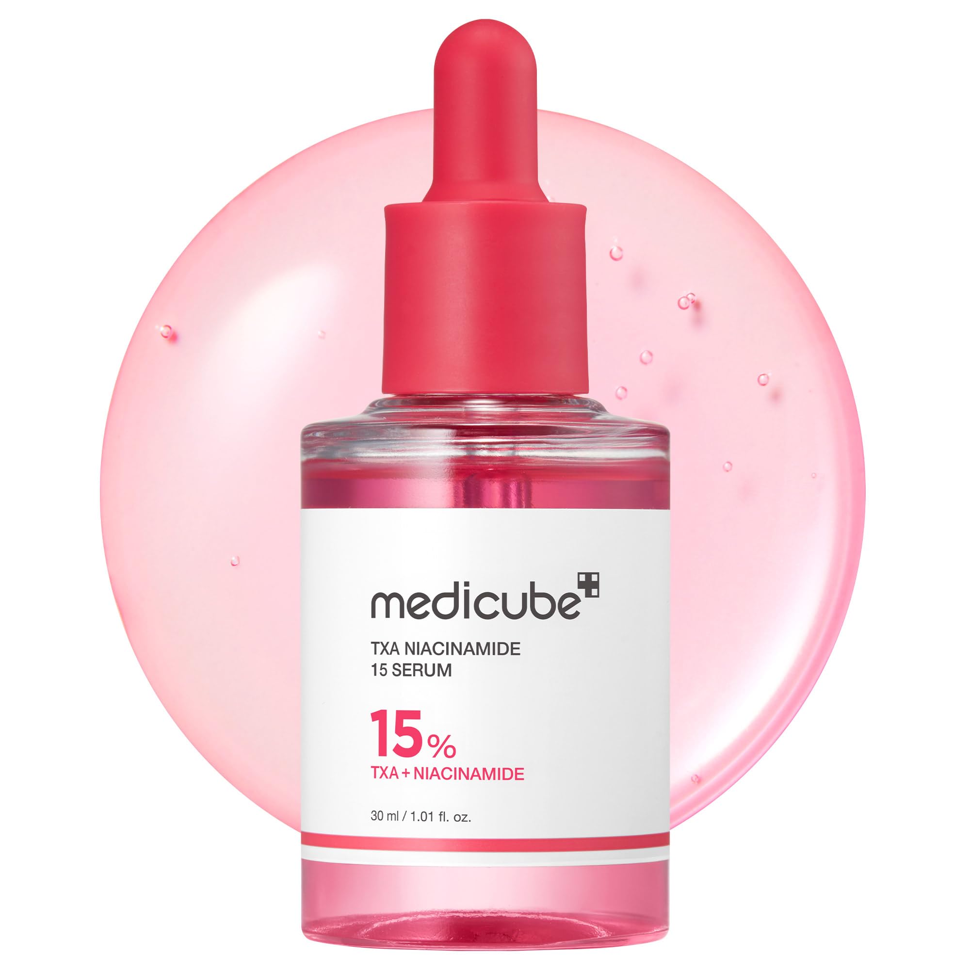 medicube TXA&Niacinamide 15% Glow Serum | Lightweight Daily Serum - For Uneven Skin Tone, Texture, and After Spot Care, High-Potency Tranexamic Acid 5%, 1.01 fl.oz