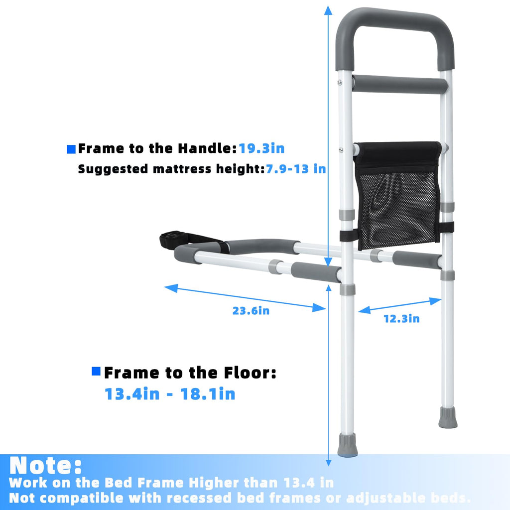 Bed Rails for Elderly Adults Safety with Bedside Support Legs
