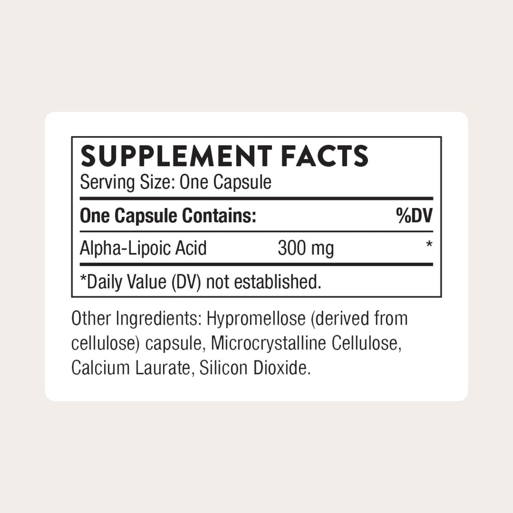 THORNE Alpha-Lipoic Acid, 300 mg Antioxidant Supplement, 60 Capsules