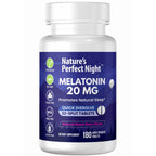 Nature's Perfect Night | Melatonin 20mg | 180 Quick Dissolve Tablets, 2-Pack | Natural Mixed Berry Flavor |High Potency | Sugar Free | Vegan | Gluten Free | 2 Count