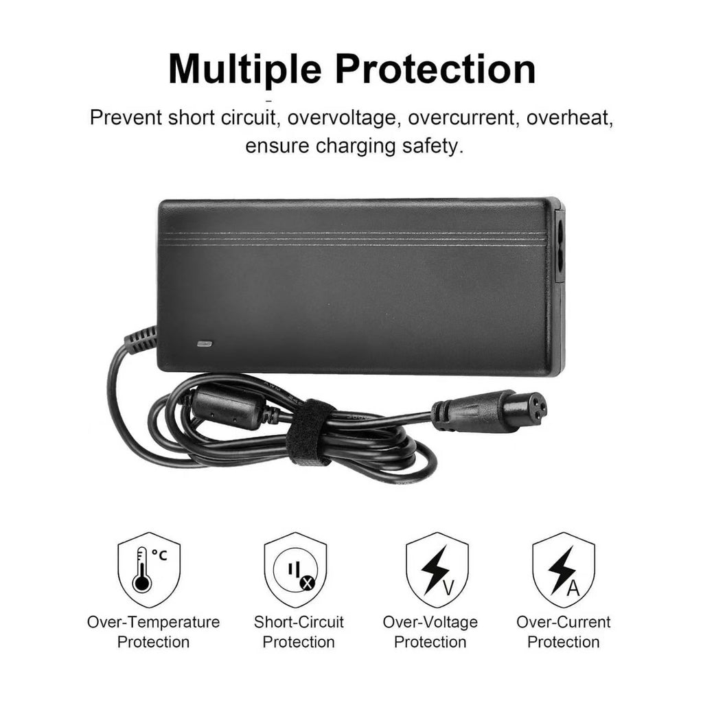 42V Replacement Charger 3-Prong, 42V 2A Electric Scooter Charger-36V Power Adapter for Jetson, Hover-1, Swagtron, Hoover, Razor, Gotrax