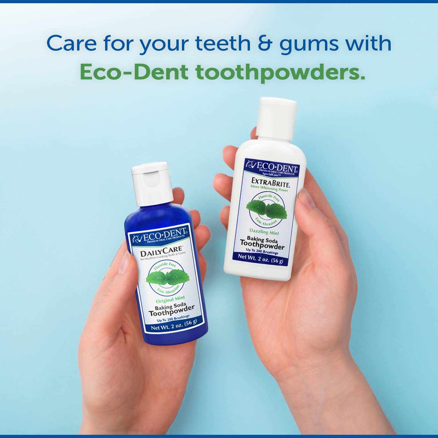 Buy now Eco-Dent DailyCare Baking Soda Toothpowder, Original Mint - SLS & Fluoride-Free Toothpaste Powder with Minerals & Essential Oils, Toothpaste Alternative + DailyRinse Single-Use Pack at indiglob india